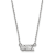 Rhodium Over Sterling Silver LogoArt Phi Sigma Sigma Extra Small Pendant Necklace