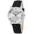 Stuhrling Men's Symphony Metallic Silver Dial and Bezel, Black Leather
Strap Watch