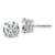 Rhodium Over 14K White Gold 4ct. 8.0mm Round G H I True Light Moissanite
Screwback Earrings