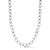 Rachel Zoe Circular Link Chain Necklace in Rhodium Over Brass