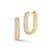 Rachel Zoe Pave CZ Rectangular Hoop Earrings in 14K Gold Over Sterling Silver