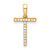 14k Yellow Gold Diamond Letter T Initial Pendant