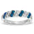 0.80ctw Sapphire and Diamond Band Ring in 14k White Gold