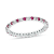 0.55ctw Ruby and Diamond Eternity Band Ring in 14k White Gold