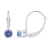 4mm Round Tanzanite Rhodium Over 14k White Gold Drop Earrings