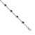 Rhodium Over 10k White Gold Diamond and Sapphire Bracelet