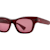Garrett Leight Woz Merlot Cat Eye Frame / Lilac Lenses Sunglasses