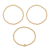 Initial B CZ Beaded Bracelet Set In 14K Gold Over Brass 0.16ctw