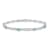 Rhodium Over 14k White Gold Blue Topaz and Diamond Bracelet
