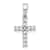 Rhodium Over 10k White Gold 0.10 ctw Diamond Latin Cross Pendant