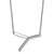 Rhodium Over 14k White Gold Sideways Diamond Initial Y Pendant Cable
Link 18 Inch Necklace