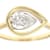Timeless Lab-Grown Floating Pear Diamond Solitaire Ring In 10K Gold