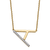 14k Yellow Gold and Rhodium Over 14k Yellow Gold Sideways Diamond
Initial A Pendant 18 Inch Necklace