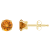 5mm Round Citrine 10k Yellow Gold Stud Earrings