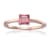 Square Pink Tourmaline 14K Rose Gold Over Sterling Silver Solitaire
Ring, 0.50ct