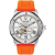 Bulova Men's Marine Star White Dial, Orange Rubber Strap Watch