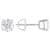 Lab-Grown Diamond Stud Earrings In 10K White Gold 2.00ctw