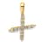 14K Yellow Gold Lab Grown Diamond Letter X Initial Pendant