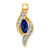10k Yellow Gold and Rhodium Over 10k Yellow Gold Diamond and 0.29 cttw
Marquise Sapphire Pendant