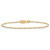 10k Yellow Gold 1.25mm Flat Figaro Pendant Link Bracelet