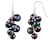 6-10mm Black Cultured Freshwater Pearl Rhodium Over Sterling Silver Earrings