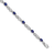 Rhodium Over 14k White Gold Diamond and Sapphire Bracelet