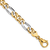 14k Yellow Gold and 14k White Gold 8.5mm Hand-polished Fancy Figaro Link Bracelet