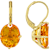 CitrIne Solitaire Drop Earrings