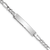 Rhodium Over 14k White Gold Polished Figaro Link ID Bracelet