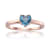London Blue Topaz Heart Shape 14K Rose Gold Over Sterling Silver
Solitaire Ring