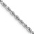 Rhodium Over 14k White Gold 2mm Solid Diamond-cut Quadruple Rope 16 Inch Chain