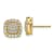 14K Yellow Gold Lab Grown Diamond SI1/SI2, G H I, Squared Halo Post Earrings