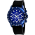 Oceanaut Men's Biarritz Blue Dial and Bezel, Black Rubber Strap Watch