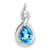 Rhodium Over 10k White Gold 1.40 ctw Pear Swiss Blue Topaz and Accent
Diamond Pendant