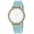 Oceanaut Women's Ripple White Dial,Yellow Bezel, Blue Rubber Strap Watch