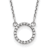 Rhodium Over 10k White Gold Diamond-Cut Cable Link Diamond Open Circle
18 Inch Necklace