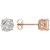 White Cubic Zirconia 18K Rose Gold Over Sterling Silver Stud Earrings 4.37ctw