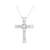 Lab-Grown Diamond Cross Pendant In Sterling Silver 0.50ctw