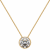 White Cubic Zirconia 14k Yellow Gold Pendant With Chain 1.50ctw