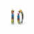 14K Yellow Gold Over Sterling Silver Acrylic and Hand Painted Enamel
Flat Illusion Hoops in Lover