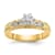 14K Yellow Gold Polished Finished Engagement Ring 0.09ctw