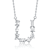 Initial U Mixed Cut CZ Pendant Necklace In Sterling Silver 18 Inch