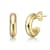 Tubular C-Hoop Earrings In 14K Gold Over Brass