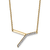 14k Yellow Gold and Rhodium Over 14k Yellow Gold Sideways Diamond
Initial Y Pendant 18 Inch Necklace