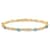14k Yellow Gold and Rhodium Over 14k Yellow Gold Blue Topaz and Diamond Bracelet