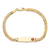 14k Yellow Gold Medical Soft Diamond Shape Red Enamel Curb Link ID Bracelet
