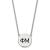 Rhodium Over Sterling Silver LogoArt Phi Mu Small Enamel Pendant Necklace