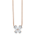 14K Rose Gold Butterfly Pendant G H I True Light Moissanite Pendant with Chain