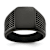 Stainless Steel Polished Black IP-plated Signet Ring