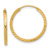 14k Yellow Gold 13/16" Diamond-Cut Square Tube Endless Hoop Earrings